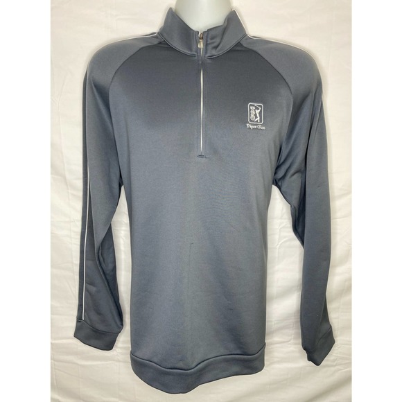 Adidas Climalite 1/3 Zip Golf Pullover Large Gray 100% Polyester - Picture 1 of 11